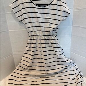 Striped Black and White Dress